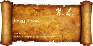 Nagy Leon névjegykártya