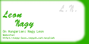 leon nagy business card